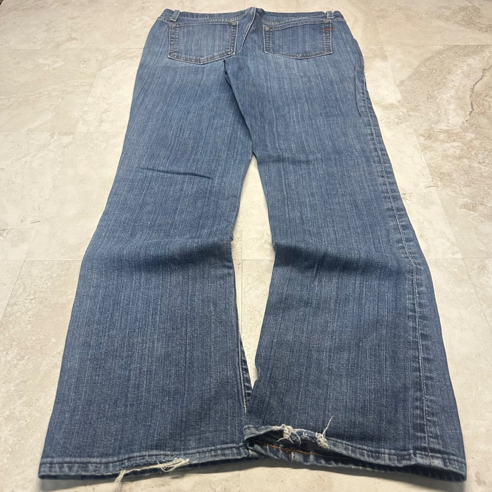 Gap 1969 Boot Cut Jeans Blue Women Size 34x31 Distressed Low Rise Denim